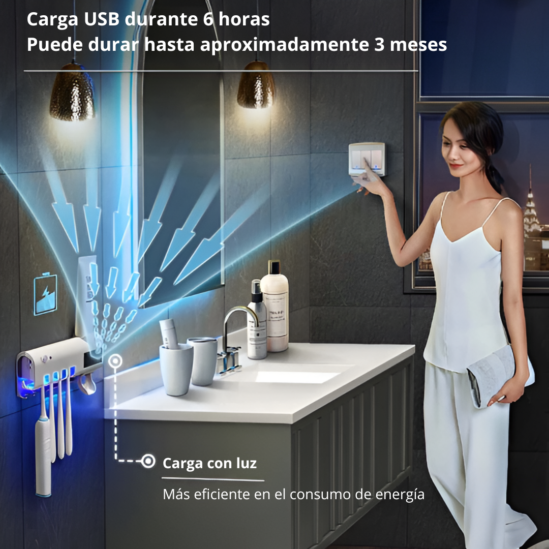CLEANTOOTHBRUSH®️ Soporte Esterilizador UV 3 en 1