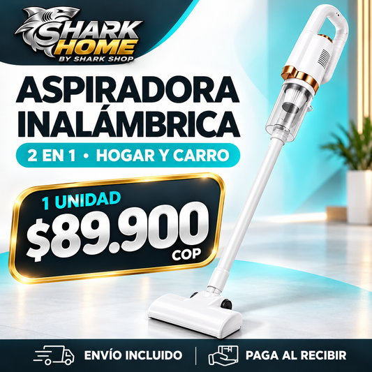 Aspiradora Inalámbrica 2 en 1 para Hogar y Carro