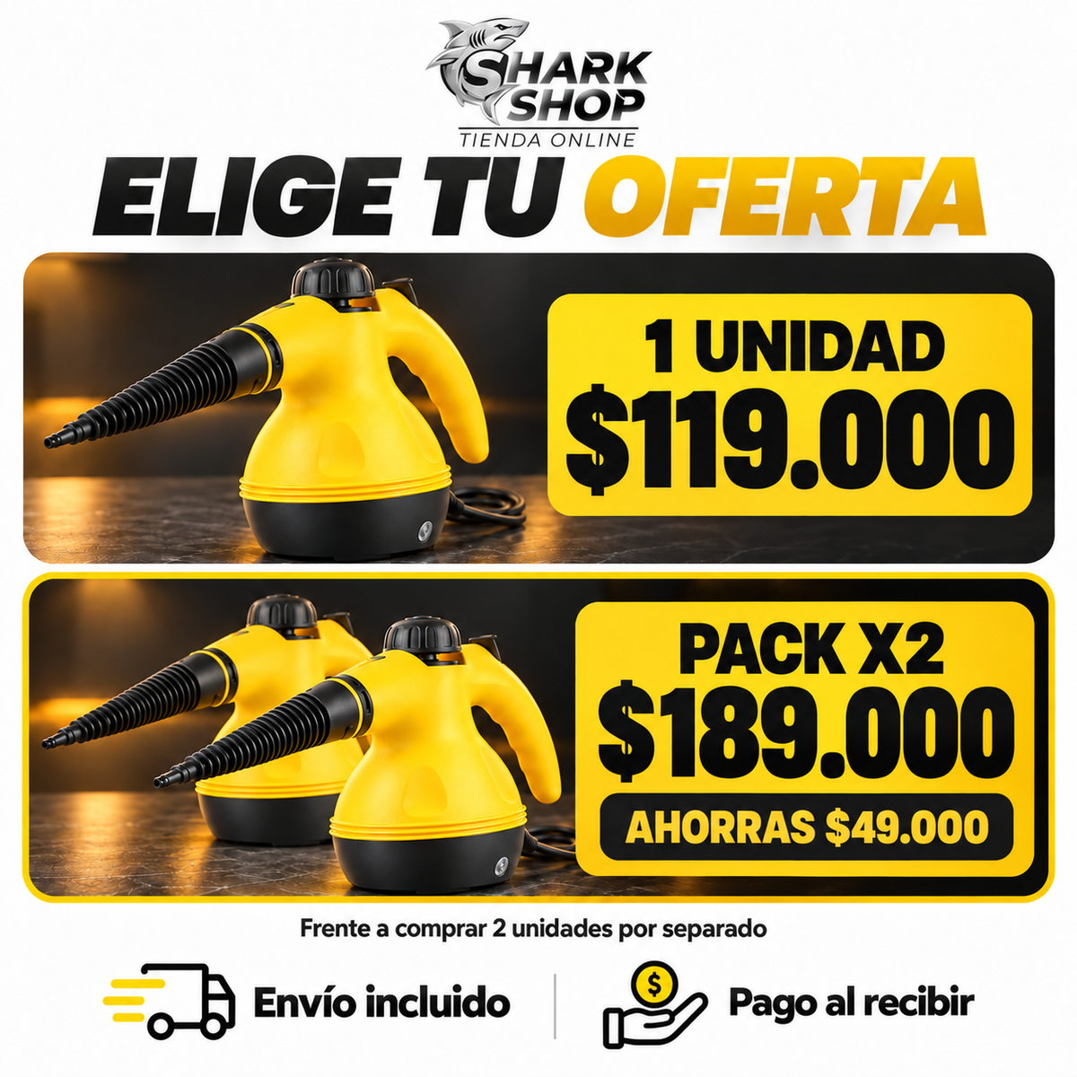 Limpiador a vapor portátil multiusos | Shark Shop