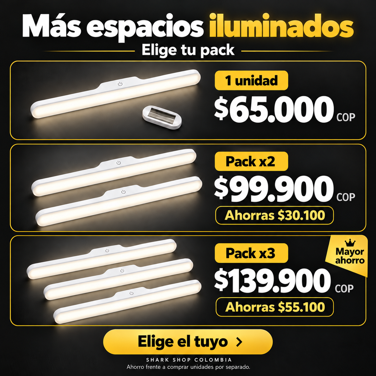 Lámpara LED Magnética Recargable