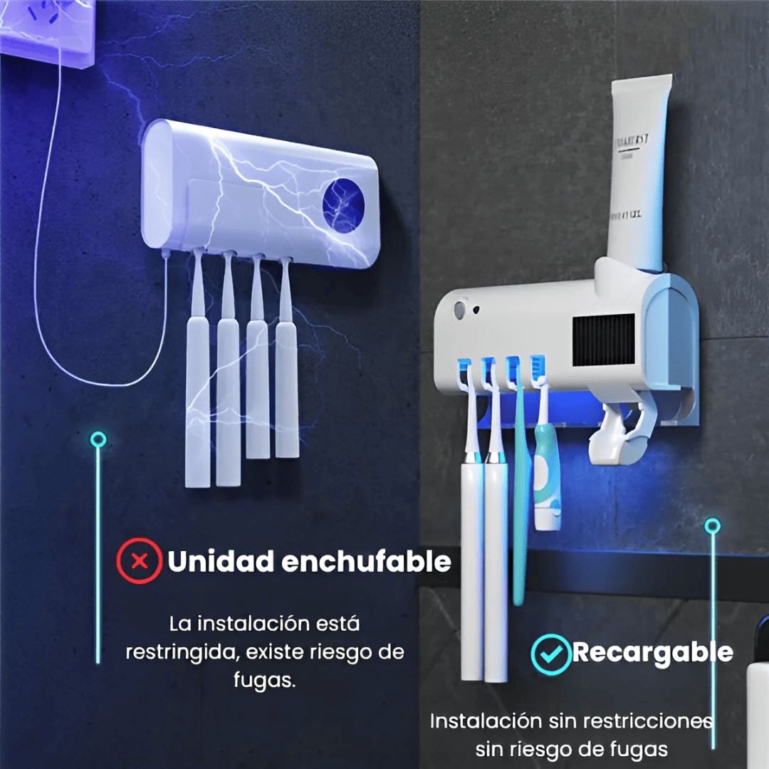 CLEANTOOTHBRUSH®️ Soporte Esterilizador UV 3 en 1